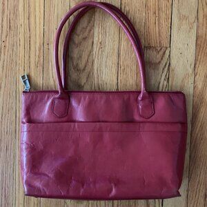 Hobo International Red Leather Shoulder Hand Bag Purse Capsule Classic City